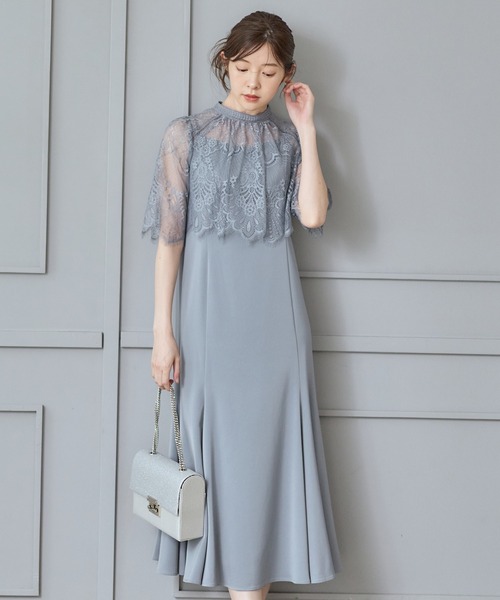 12Twelve Agenda(トゥエルブ アジェンダ)の「【組み合わせ自由】【結婚式】プチハイネックスカラレース半袖ボレロブラウス(カーディガン/ボレロ・レディース・ブラウン/ネイビー/ミント/ブルー・M)」の14枚目の写真