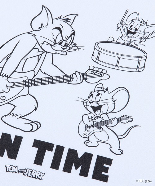 Tom&Jerry(トムアンドジェリー)の「【公式】トムとジェリー MLE<TOM and JERRY> Tシャツ バンド(Tシャツ/カットソー・レディース・ホワイト・S/M/L)」の2枚目の写真