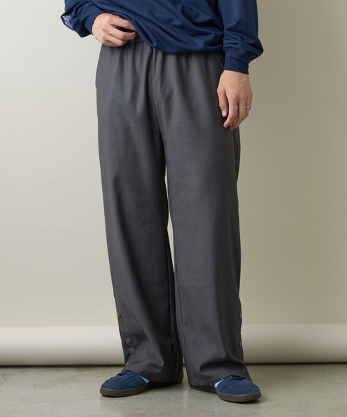 CIAOPANIC TYPY（チャオパニックティピー）の「サイドスナップワイドパンツ（スラックス・メンズ・ライトグレー/ブラック/チャコールグレー・ONE SIZE）」の14枚目の写真
