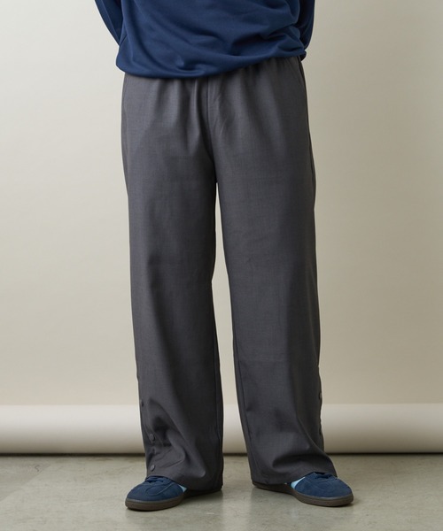 CIAOPANIC TYPY（チャオパニックティピー）の「サイドスナップワイドパンツ（スラックス・メンズ・ライトグレー/ブラック/チャコールグレー・ONE SIZE）」の13枚目の写真