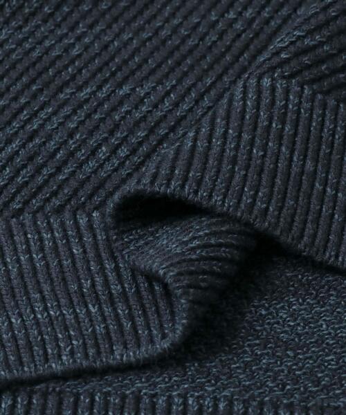 URBAN RESEARCH（アーバンリサーチ）の「WAGAMI スキッパー ニット ポロシャツ（ニット/セーター・メンズ・ベージュ系その他/ネイビー・LARGE/MEDIUM）」の5枚目の写真