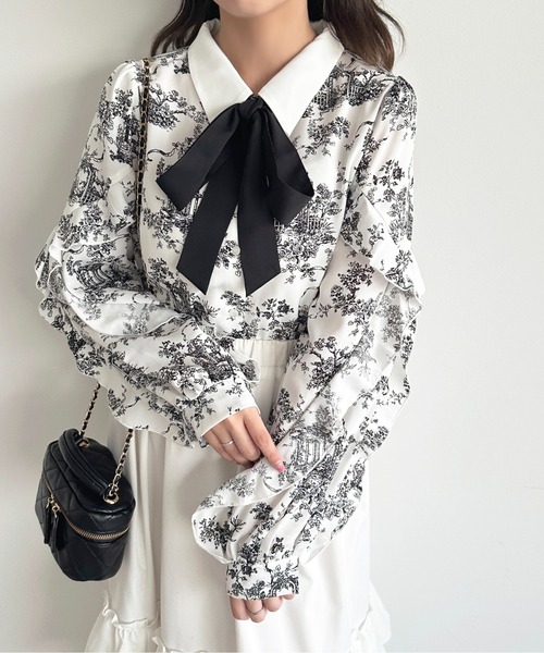 apres jour（アプレジュール）の「アソートボウタイブラウス（シャツ/ブラウス・レディース・ブラック/ネイビー/オフホワイト/ブルー・X-LARGE/フリー）」の16枚目の写真