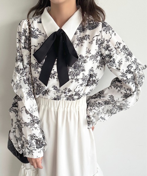 apres jour（アプレジュール）の「アソートボウタイブラウス（シャツ/ブラウス・レディース・ブラック/ネイビー/オフホワイト/ブルー・X-LARGE/フリー）」の18枚目の写真