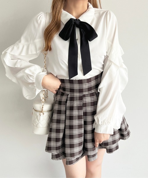 apres jour（アプレジュール）の「アソートボウタイブラウス（シャツ/ブラウス・レディース・ブラック/ネイビー/オフホワイト/ブルー・X-LARGE/フリー）」の11枚目の写真