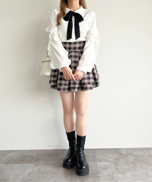 apres jour（アプレジュール）の「アソートボウタイブラウス（シャツ/ブラウス・レディース・ブラック/ネイビー/オフホワイト/ブルー・X-LARGE/フリー）」の14枚目の写真