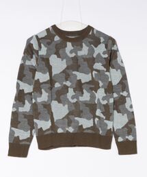 <ginger and sprout>CAMOUFLAGE KNIT P/O