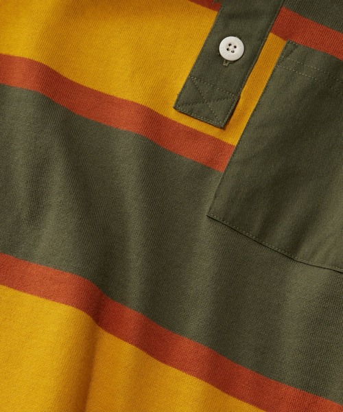 L.L.Bean(エルエルビーン)の「キッズ・ストライプ・ラグビー・シャツ ビッグキッズ(ポロシャツ・キッズ・グリーン系その他/ブルー系その他・M/L/XL)」の6枚目の写真