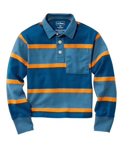 L.L.Bean(エルエルビーン)の「キッズ・ストライプ・ラグビー・シャツ ビッグキッズ(ポロシャツ・キッズ・グリーン系その他/ブルー系その他・M/L/XL)」の3枚目の写真