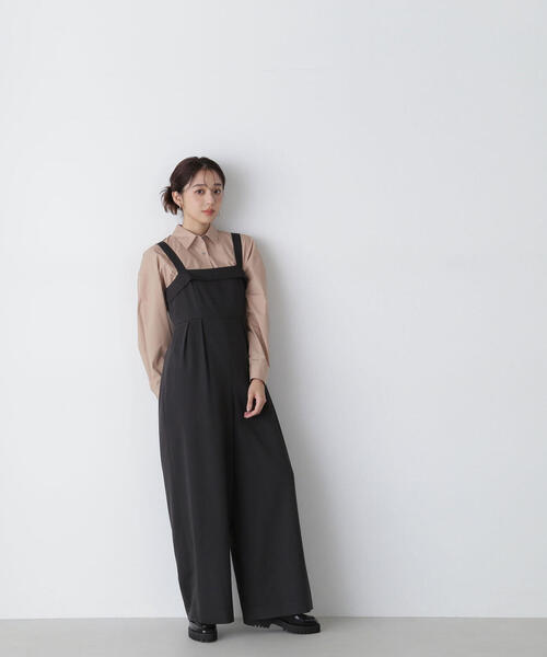 【セール】◇タックワイドオールインワン（つなぎ/オールインワン）｜NATURAL BEAUTY BASIC（ナチュラルビューティーベーシック）