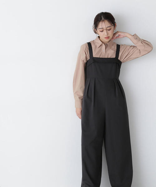 【セール】◇タックワイドオールインワン（つなぎ/オールインワン）｜NATURAL BEAUTY BASIC（ナチュラルビューティーベーシック）