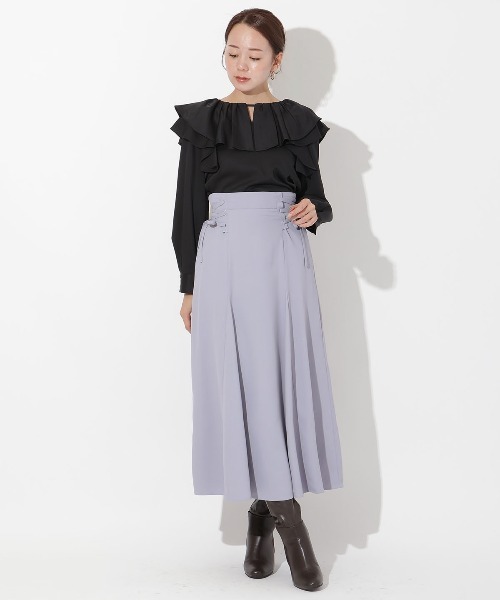 AND COUTURE（アンドクチュール）の「フリルケープブラウス（シャツ/ブラウス・レディース・アイボリー/ブラック/レッド/ダークブラウン・FREE）」の13枚目の写真