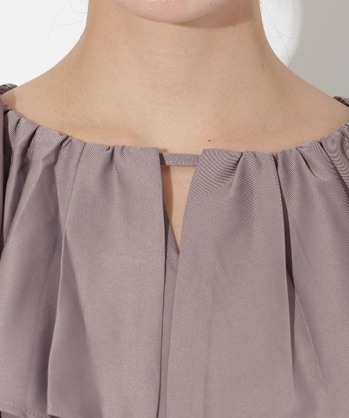 AND COUTURE（アンドクチュール）の「フリルケープブラウス（シャツ/ブラウス・レディース・アイボリー/ブラック/レッド/ダークブラウン・FREE）」の20枚目の写真