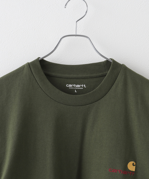 Carhartt WIP(カーハートダブリューアイピー)の「CARHARTT WIP L/S AMERICAN SCRIPT T-SHIRT I029955(Tシャツ/カットソー・メンズ・グリーン/ブラック/ホワイト・LARGE/MEDIUM)」の5枚目の写真
