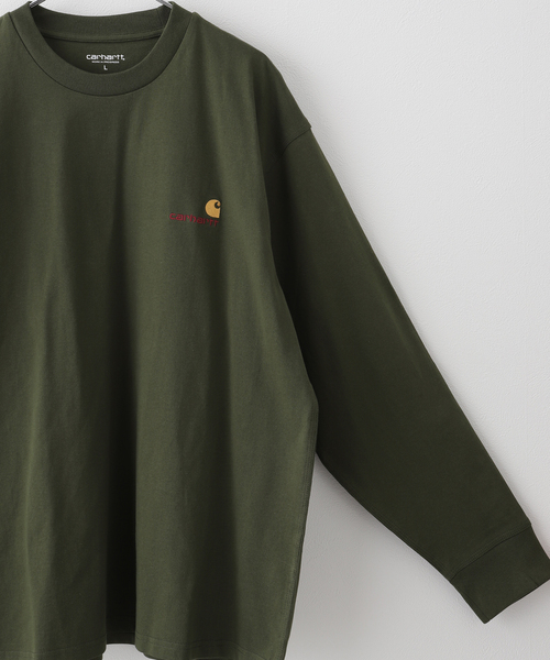 Carhartt WIP(カーハートダブリューアイピー)の「CARHARTT WIP L/S AMERICAN SCRIPT T-SHIRT I029955(Tシャツ/カットソー・メンズ・グリーン/ブラック/ホワイト・LARGE/MEDIUM)」の7枚目の写真