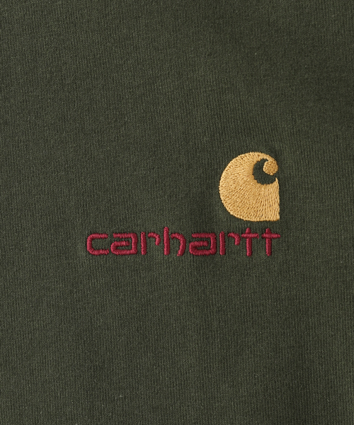 Carhartt WIP(カーハートダブリューアイピー)の「CARHARTT WIP L/S AMERICAN SCRIPT T-SHIRT I029955(Tシャツ/カットソー・メンズ・グリーン/ブラック/ホワイト・LARGE/MEDIUM)」の10枚目の写真