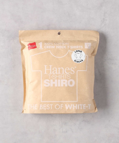 HANES(ヘインズ)の「【HANES】SHIRO クルーネック長袖Tシャツ(Tシャツ/カットソー・メンズ・ホワイト・S/M/L/XL)」の3枚目の写真