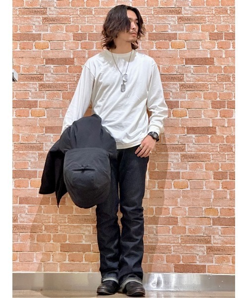HANES(ヘインズ)の「【HANES】SHIRO クルーネック長袖Tシャツ(Tシャツ/カットソー・メンズ・ホワイト・S/M/L/XL)」の11枚目の写真