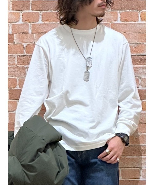 HANES(ヘインズ)の「【HANES】SHIRO クルーネック長袖Tシャツ(Tシャツ/カットソー・メンズ・ホワイト・S/M/L/XL)」の14枚目の写真