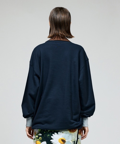 NON TOKYO(ノントーキョー)の「PUFF FLOWER PULLOVER SWEAT(スウェット・レディース・ネイビー/ブラウン/ブラック・FREE)」の6枚目の写真