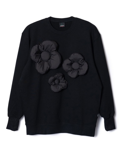 ノントーキョー　パフフラワー　スウェット　ブラック PUFF FLOWER PULLOVER SWEAT（スウェット）｜NON TOKYO（ノン
