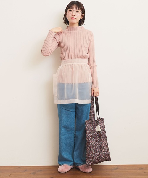 fig London(フィグロンドン)の「Frances apron(スカート・レディース・グレー/ピンク・FREE)」の4枚目の写真