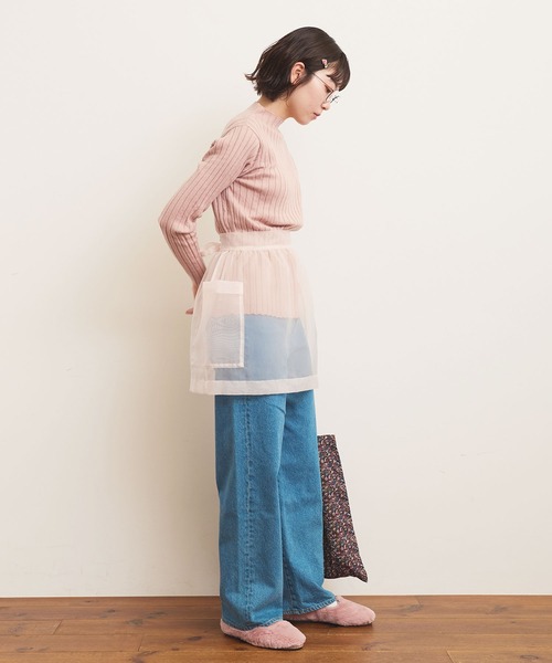 fig London(フィグロンドン)の「Frances apron(スカート・レディース・グレー/ピンク・FREE)」の5枚目の写真