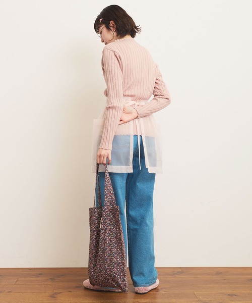 fig London(フィグロンドン)の「Frances apron(スカート・レディース・グレー/ピンク・FREE)」の6枚目の写真