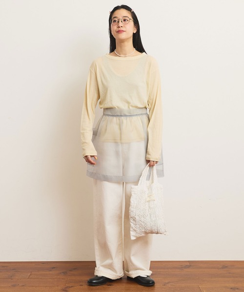 fig London(フィグロンドン)の「Frances apron(スカート・レディース・グレー/ピンク・FREE)」の17枚目の写真