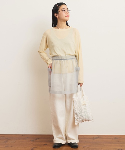 fig London(フィグロンドン)の「Frances apron(スカート・レディース・グレー/ピンク・FREE)」の18枚目の写真