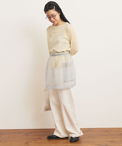 fig London(フィグロンドン)の「Frances apron(スカート・レディース・グレー/ピンク・FREE)」の19枚目の写真