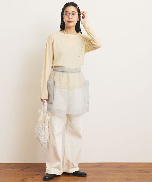 fig London(フィグロンドン)の「Frances apron(スカート・レディース・グレー/ピンク・FREE)」の20枚目の写真