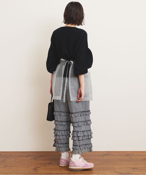 fig London(フィグロンドン)の「Frances apron(スカート・レディース・グレー/ピンク・FREE)」の9枚目の写真