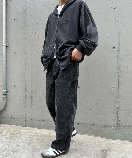 CIAOPANIC（チャオパニック）の「フェードダックダブルニーパンツ（その他パンツ・レディース・チャコールグレー/ベージュ・MEDIUM/LARGE）」の5枚目の写真