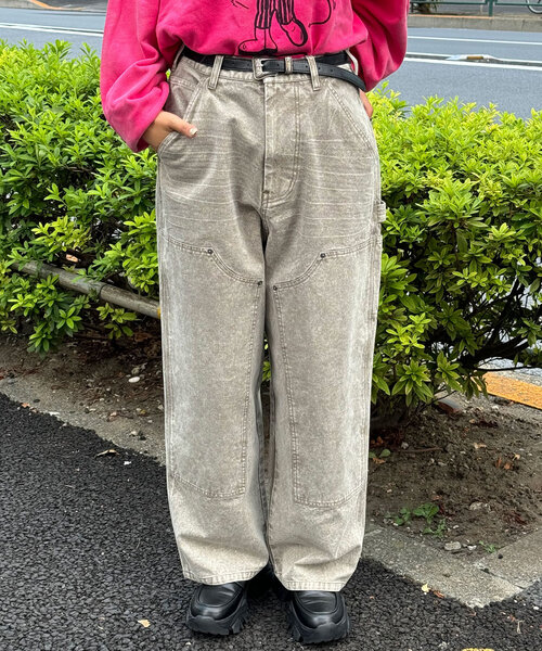 CIAOPANIC（チャオパニック）の「フェードダックダブルニーパンツ（その他パンツ・レディース・チャコールグレー/ベージュ・MEDIUM/LARGE）」の20枚目の写真