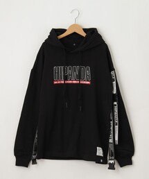 HIPANDA(ハイパンダ) サイドスリーブロゴテープパーカー