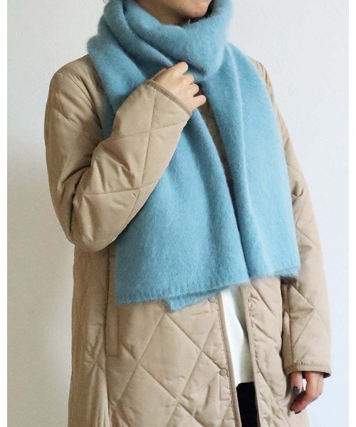 aunt lily（アントリリー）の「ベビーFOX混ロングマフラー（マフラー・レディース・サックスブルー/ブラウン/ネイビー/キナリ・FREE）」の4枚目の写真