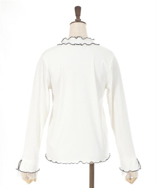 axes femme（アクシーズファム）の「プリーツチュール切替リブプルオーバー（Tシャツ/カットソー・レディース・ワイン/ブラック/ブルー/キナリ・FREE）」の11枚目の写真