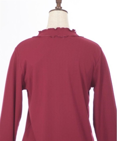 axes femme（アクシーズファム）の「プリーツチュール切替リブプルオーバー（Tシャツ/カットソー・レディース・ワイン/ブラック/ブルー/キナリ・FREE）」の21枚目の写真