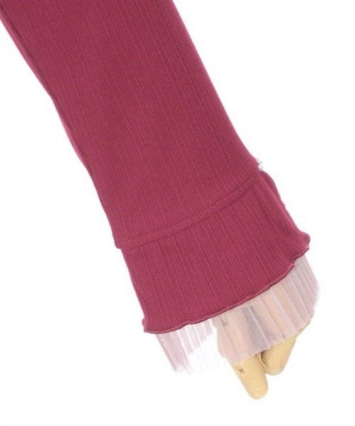 axes femme（アクシーズファム）の「プリーツチュール切替リブプルオーバー（Tシャツ/カットソー・レディース・ワイン/ブラック/ブルー/キナリ・FREE）」の22枚目の写真