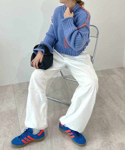 ABYS（アビス）の「切替配色がアクセントに。アシメ配色ステッチニットトップス（ニット/セーター・レディース・ブラック/ブルー/ライトグレー・FREE）」の17枚目の写真