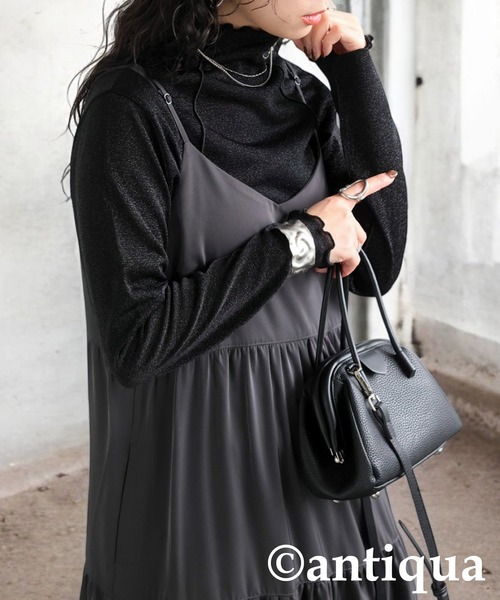 antiqua(アンティカ)の「ラメシアートップス(Tシャツ/カットソー・レディース・ブラック・ONESIZE)」の7枚目の写真