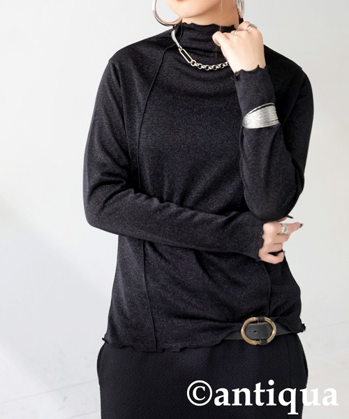 antiqua(アンティカ)の「ラメシアートップス(Tシャツ/カットソー・レディース・ブラック・ONESIZE)」の9枚目の写真