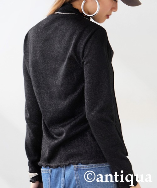 antiqua(アンティカ)の「ラメシアートップス(Tシャツ/カットソー・レディース・ブラック・ONESIZE)」の10枚目の写真