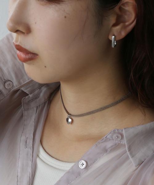 colleca la(コレカラ)の「ミニハートチョーカー/コードネックレス(チョーカー・レディース・シルバー/ゴールド・FREE)」の1枚目の写真