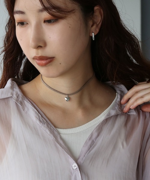 colleca la(コレカラ)の「ミニハートチョーカー/コードネックレス(チョーカー・レディース・シルバー/ゴールド・FREE)」の3枚目の写真