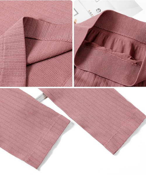 Lace Ladies(レースレディース)の「【2点セット】 ソリッドカラー ラウンドネック リブ ニット インナー(インナーウェア/肌着・レディース・ブラック/パープル/ブラウン/ピンク・FREE)」の17枚目の写真