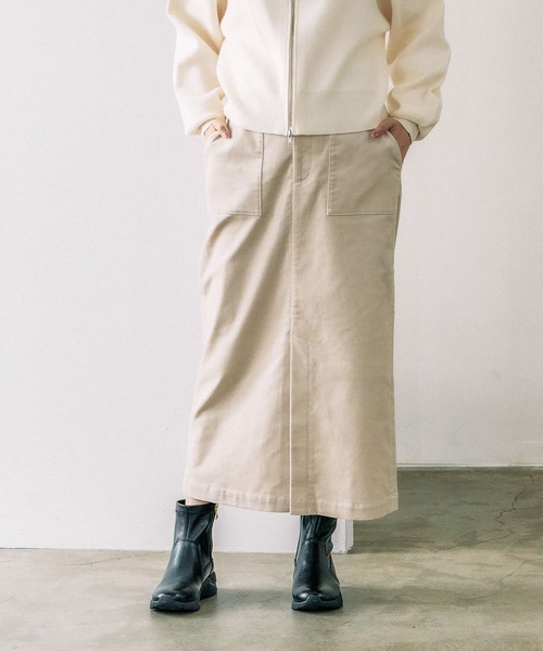 GLOBAL WORK（グローバルワーク）の「コーデュロイストレッチスカート/115457（スカート・レディース・アイボリー/モカ/ライトグリーン/スミクロ/ブルー・SMALL/LARGE/MEDIUM）」の10枚目の写真