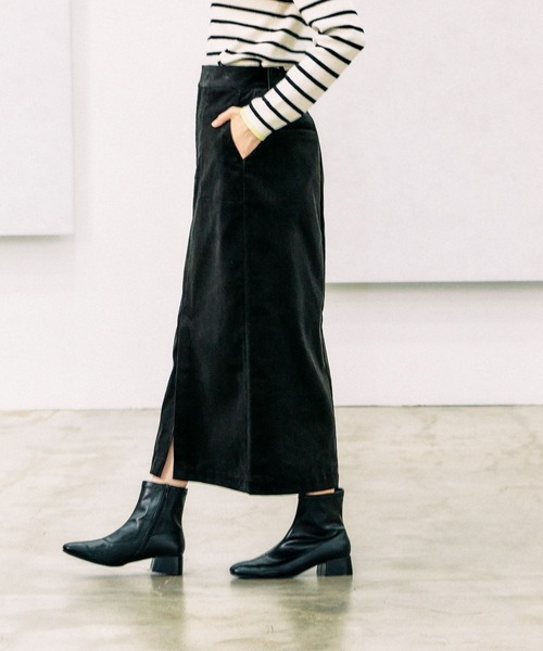 GLOBAL WORK（グローバルワーク）の「コーデュロイストレッチスカート/115457（スカート・レディース・アイボリー/モカ/ライトグリーン/スミクロ/ブルー・SMALL/LARGE/MEDIUM）」の16枚目の写真