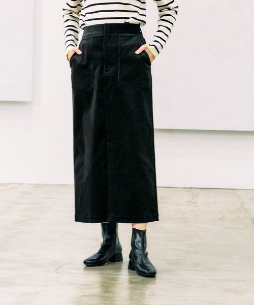 GLOBAL WORK（グローバルワーク）の「コーデュロイストレッチスカート/115457（スカート・レディース・アイボリー/モカ/ライトグリーン/スミクロ/ブルー・SMALL/LARGE/MEDIUM）」の17枚目の写真