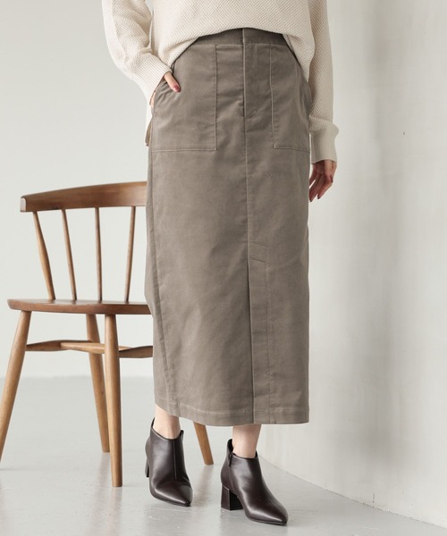 GLOBAL WORK（グローバルワーク）の「コーデュロイストレッチスカート/115457（スカート・レディース・アイボリー/モカ/ライトグリーン/スミクロ/ブルー・SMALL/LARGE/MEDIUM）」の22枚目の写真